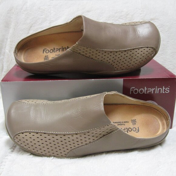 Birkenstock Footprints TRIESTE Beige/Moonstruck Leather Slip on 40 N US W 9 M 7 - Picture 1 of 14